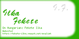 ilka fekete business card